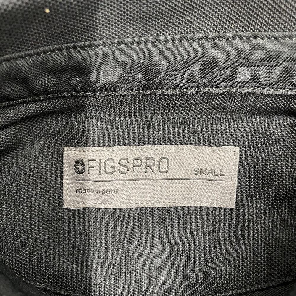 FIGS PRO Ella Scrub Polo Women’s Small Black Technical Pique Pima Cotton NWT - Picture 2 of 13